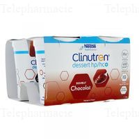 NESTLE Clinutren Dessert HP/HC+ saveur Chocolat 4x200g
