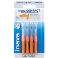 INAVA Brossettes interdentaires orange 1.2 mm espaces &eacute;troits pack de 4