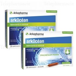 ArkOc&eacute;an Magn&eacute;sium Marin Go&ucirc;t Caramel Lot de 2 x 20 ampoules