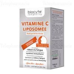 BIOCYTE Longevity Energie & Vitalit&eacute; - Vitamine C Liposom&eacute;e 10 sticks