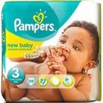 PAMPERS Couches Premium Protection New Baby taille 3 (4 &agrave; 9 kg) paquet de 29 couches