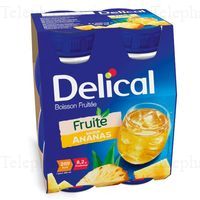 DELICAL Boisson Fruit&eacute;e Saveur Ananas 4x200ml