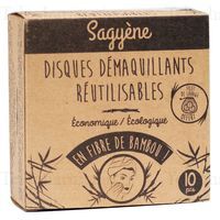SAGYENE Disques d&eacute;maquillants r&eacute;utilisables x10