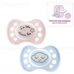 DODIE Sucette &agrave; l'unit&eacute; 0-6 mois physiologique nuit silicone REF P39