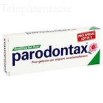 PARODONTAX Dentifrice gel cr&egrave;me au fluor Lot de 2 tubes 75ml