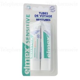 ELMEX Sensitive dentifrice tubes de voyage 12ml x 2