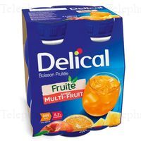 DELICAL Boisson Fruit&eacute;e Saveur Multi-Fruits 4x200ml