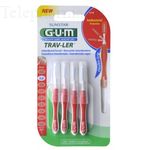 GUM Travler brossettes interdentaires n&deg;1314 - 0,8mm x 4