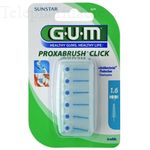 GUM n&deg;624 Brossettes proxabrush click 1.6mm x 6