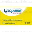 Lysopa&iuml;ne maux de gorge cetylpyridinium lysozyme sans sucre go&ucirc;t menthe