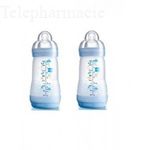 MAM Easy Start Anti-Colique biberon d&eacute;bit 2 260ml Duo bleu & vert