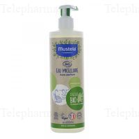 MUSTELA eau micellaire bio sans parfum flacon pompe 400ml