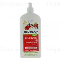 NATESSANCE Kids Gel douche vanille fraise flacon 500ml