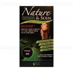 NATURE & SOIN Coloration permanente Ch&acirc;tain 4N