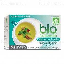 NUTRISANT&Eacute; Infusion d&eacute;fenses naturelles bio 20 sachets