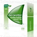 NICORETTE Menthe fra&icirc;che 2 mg sans sucre Bo&icirc;te de 210 gommes