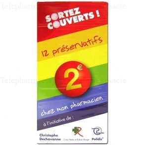 POLIDIS Sortez couverts Pr&eacute;servatifs x12